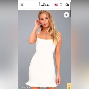NWT Lulus Spoonful of Sass White Bodycon Mini Dress